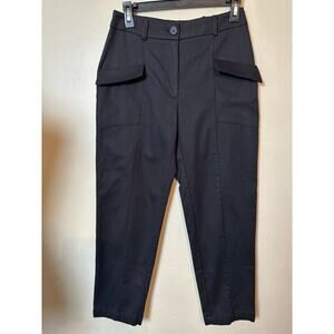 Elizabeth and James Black Women's Dress Pants size 2 26 Crop Trousers High Waist